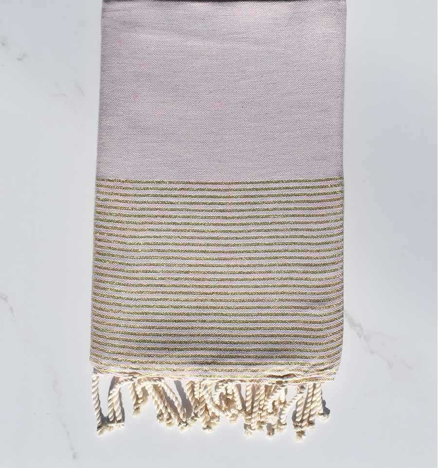 fouta plate lurex rose poudre