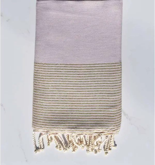 fouta plate lurex rose poudre 