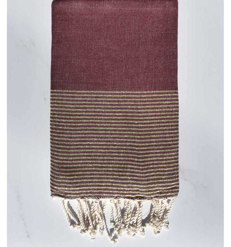 fouta plate lurex rouge bordeaux