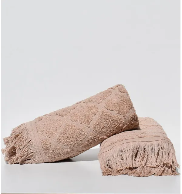 Serviette invité ELYSSA beige foncé 