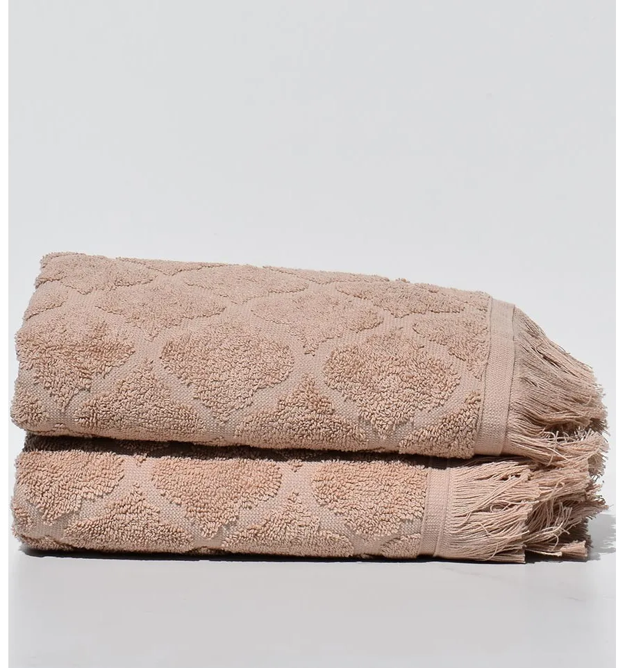 Serviette invité ELYSSA beige foncé 