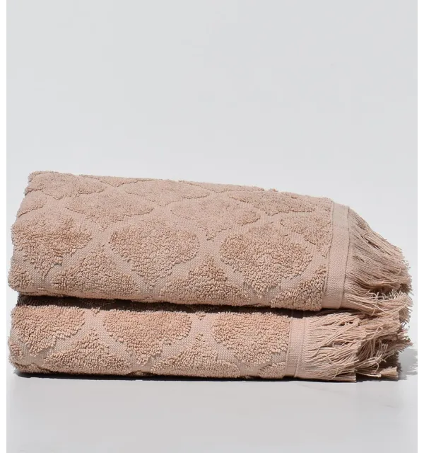 Serviette invité ELYSSA beige foncé 