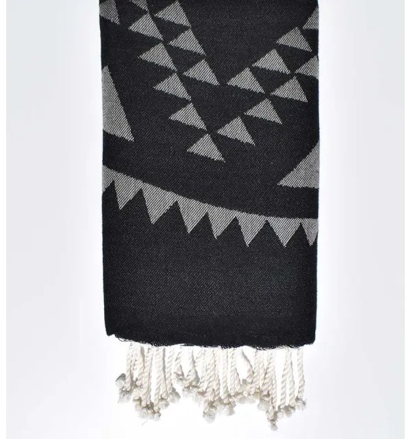 Fouta bohémian couleur noir 