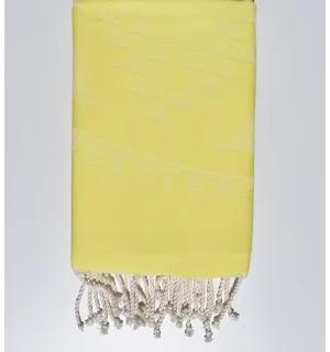 Fouta bohémian jaune chartreuse