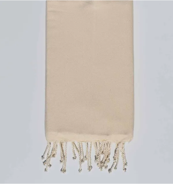 fouta plate couleur blanc écru 