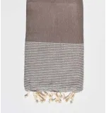Fouta plate lurex marron