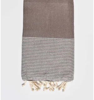 fouta plate lurex marron 