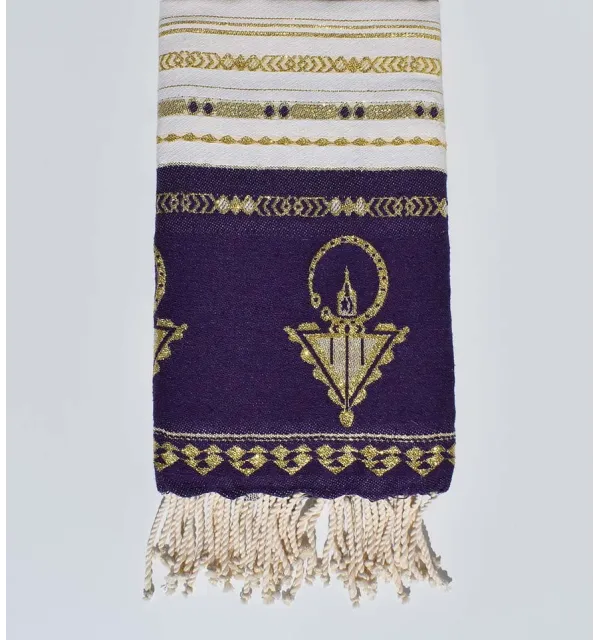 Fouta khlela mauve bizantium 