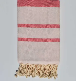 fouta chevron rose foncé et rose lilas 