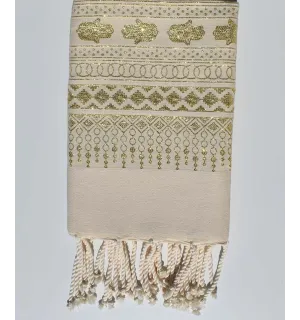 FOUTA KHOMSA Ecru 