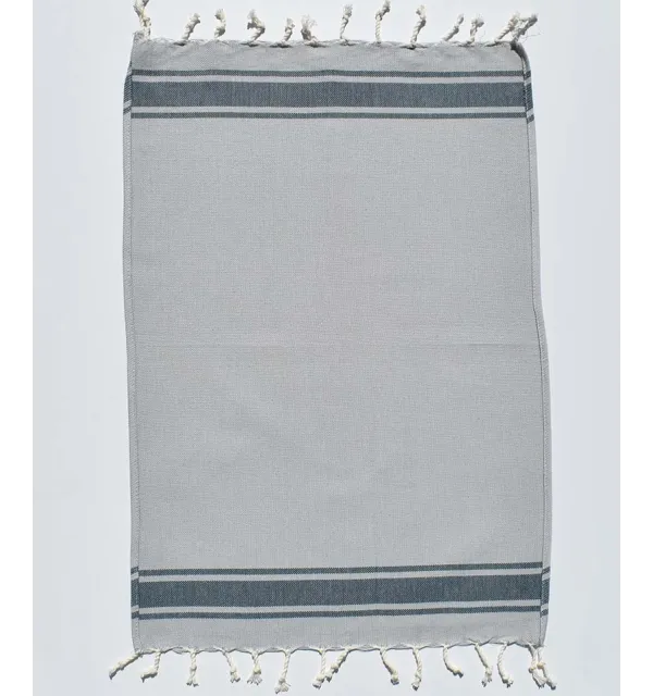 Mini fouta plate bleu gris avec rayures 