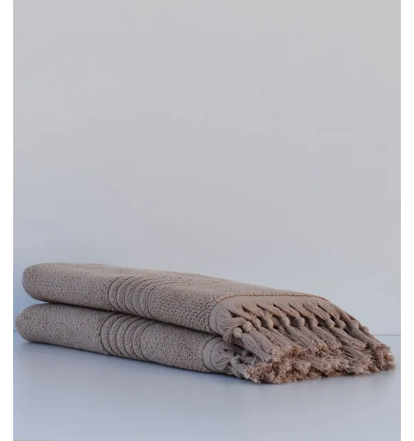 Serviette de bain HANNABAL beige foncé 