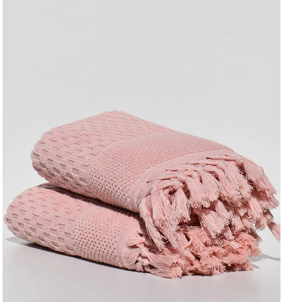 Serviette invité HAMILCAR saumon 