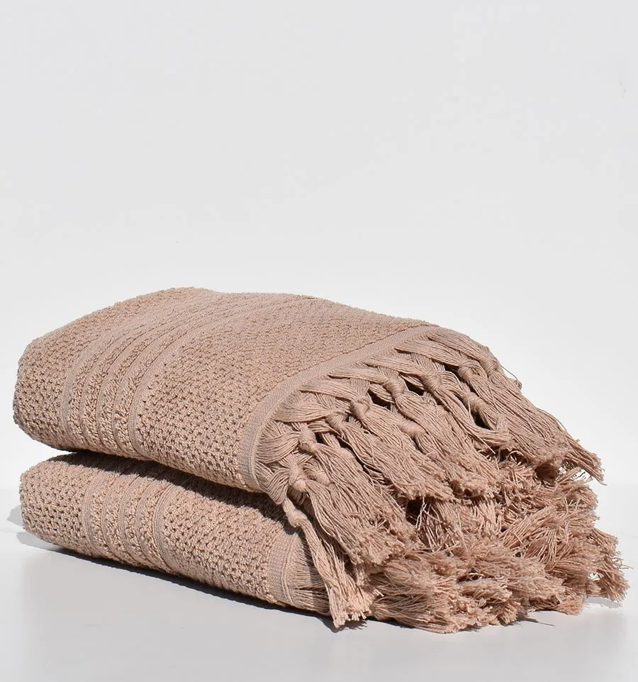 serviette invité HANNIBAL beige foncé