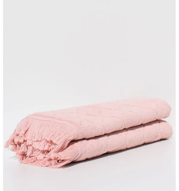 Draps de bain Elyssa saumon 