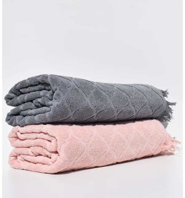 Draps de bain Elyssa saumon 