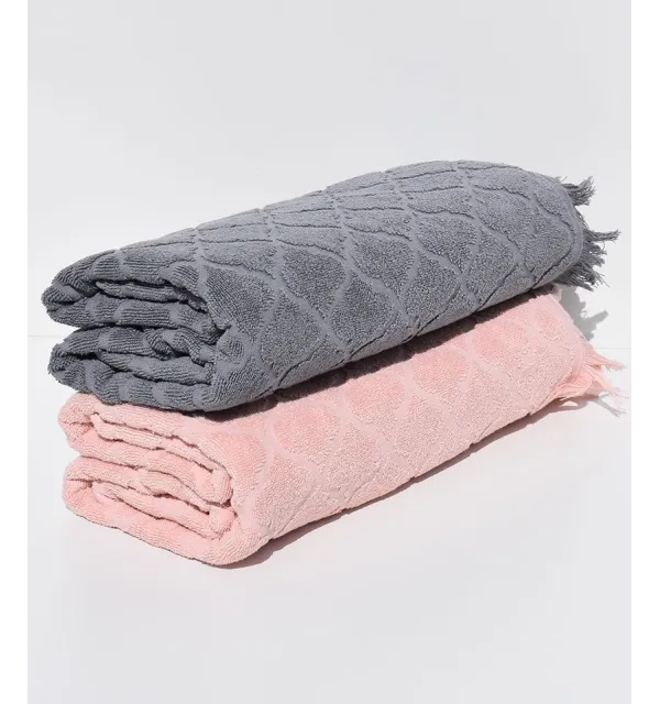 Draps de bain Elyssa gris 
