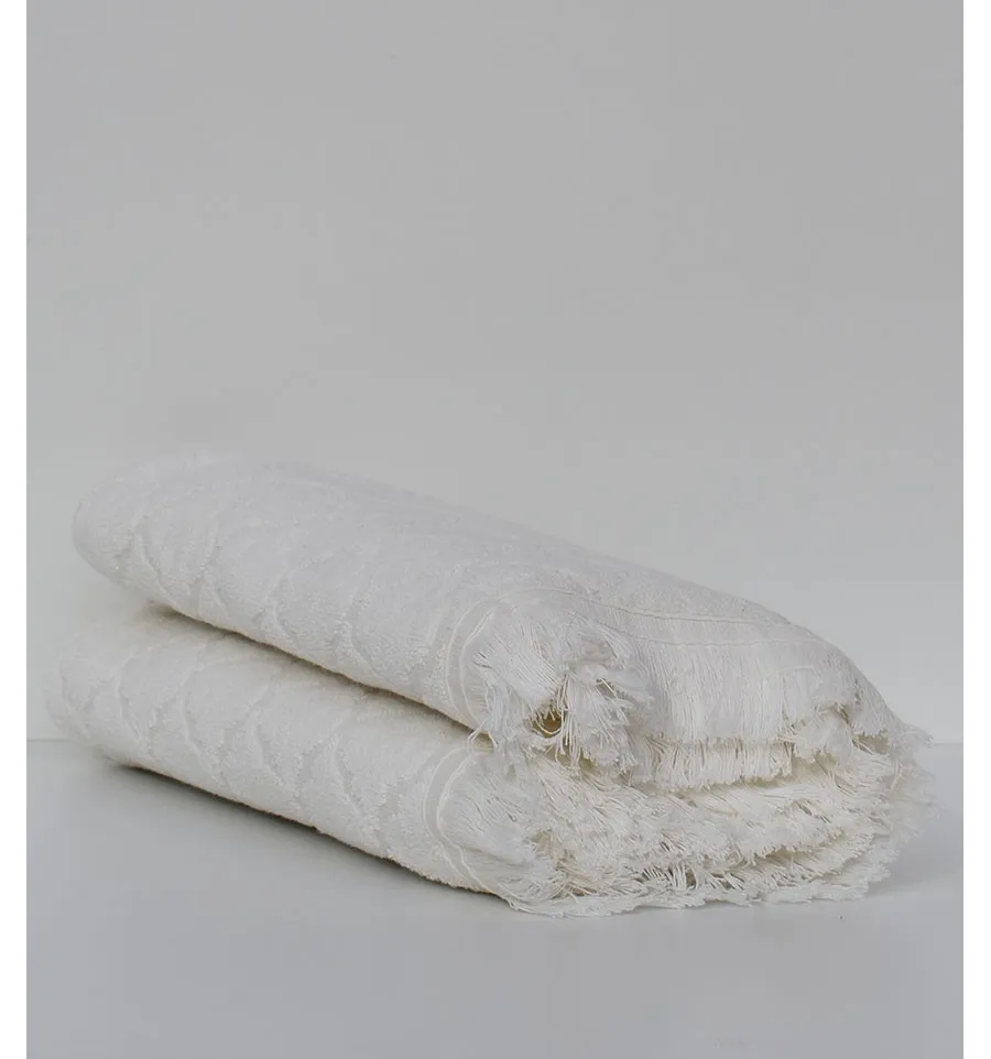 Drap de bain Elyssa écru 
