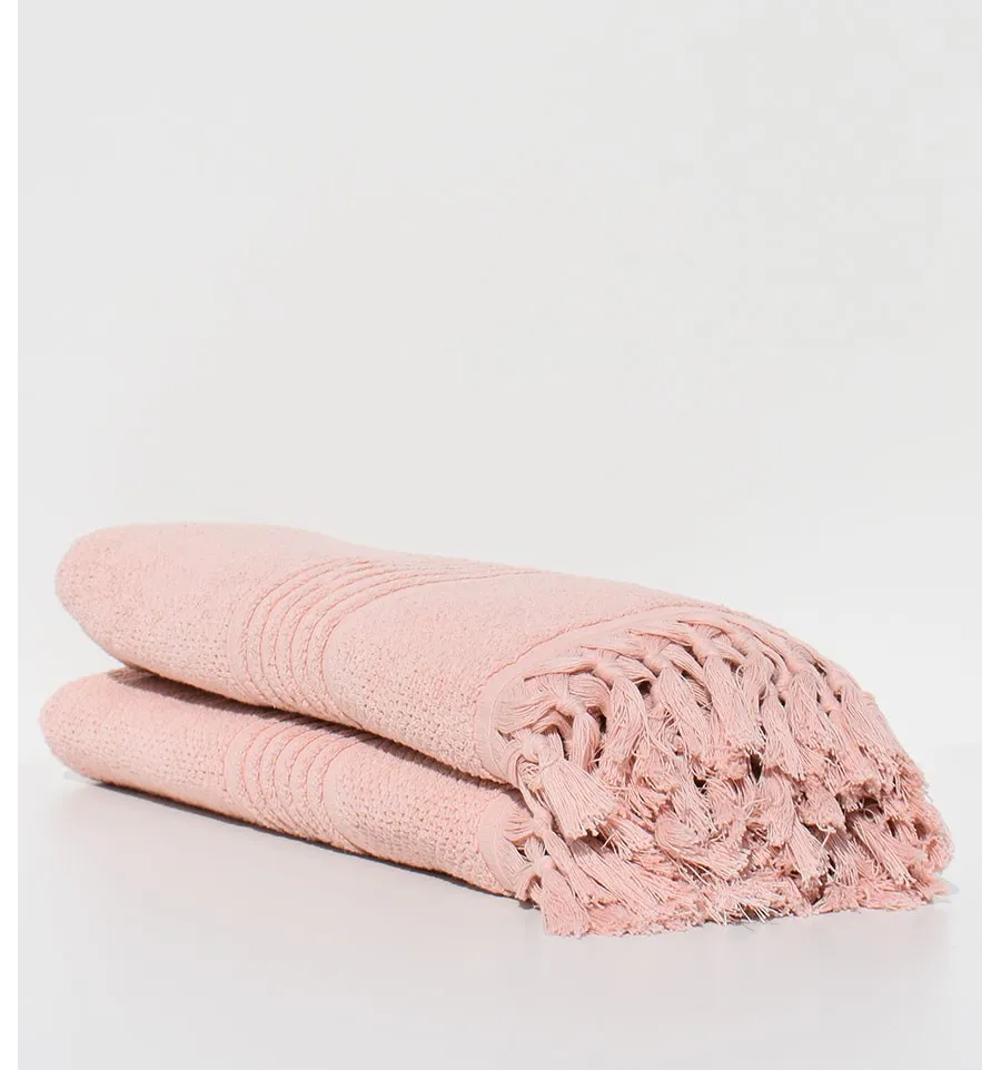 Draps  de bain HANNABAL saumon 