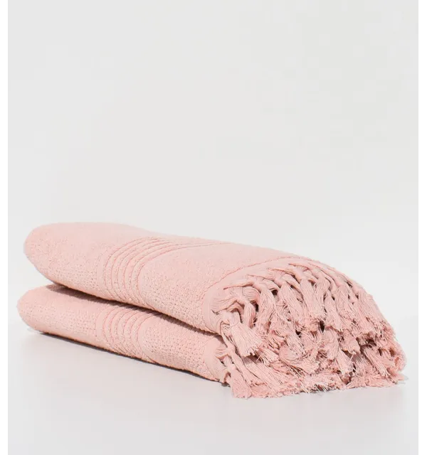 Draps de bain HANNABAL saumon 