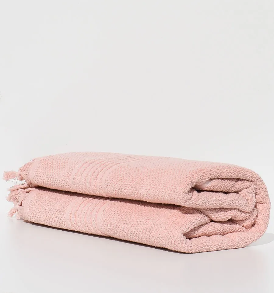 Draps  de bain HANNABAL saumon 