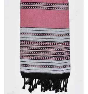 Fouta arabesque rose