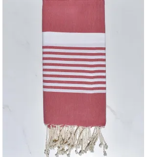 Fouta arthur rouge framboise 