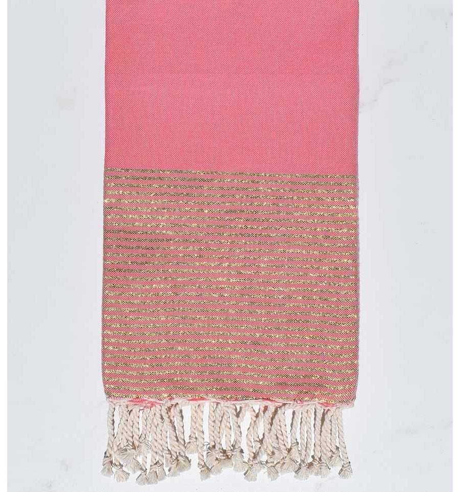 Fouta lurex rose fraise