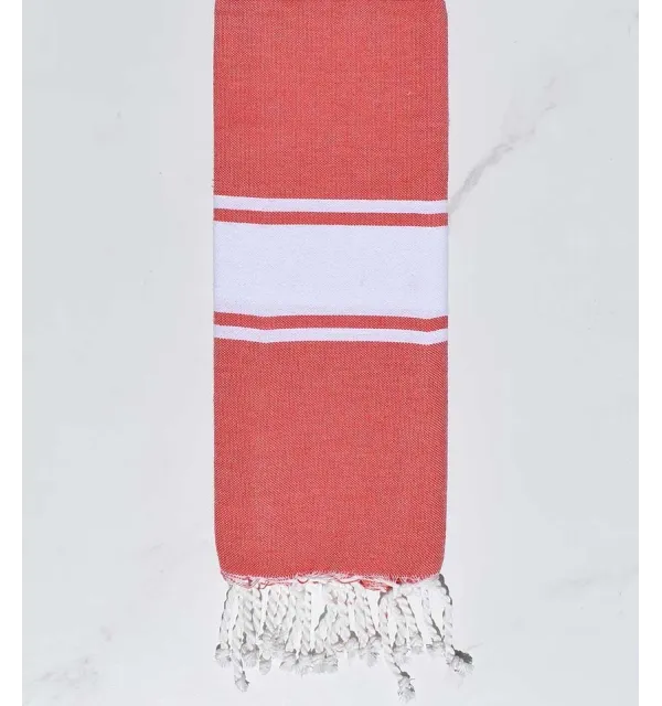 Fouta enfant rouge pale Fouta Tunisia - 1