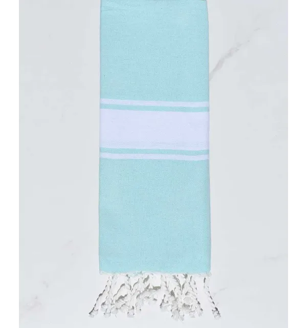 Fouta enfant plate vert eau Fouta Tunisia - 1