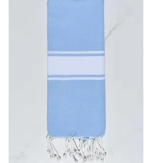 Fouta enfant plate bleu clair  - 1