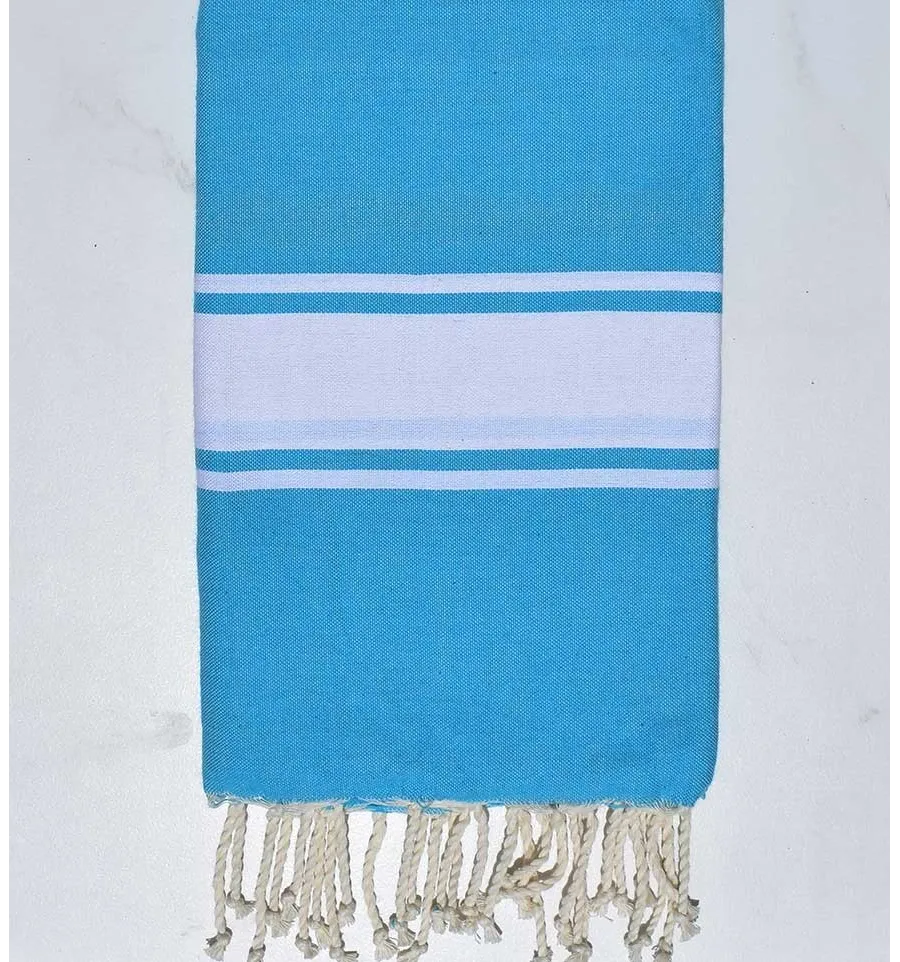 Fouta Plate bleu azur Fouta Tunisia - 2