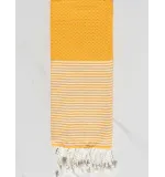 Fouta enfant nid d\'abeille jaune