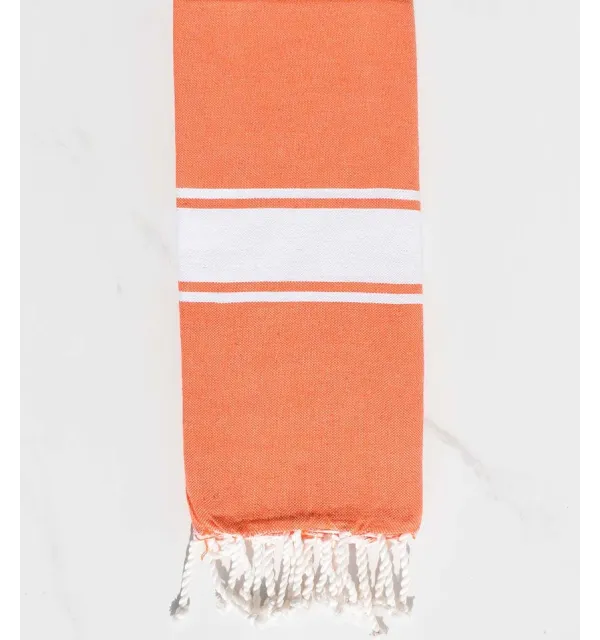 Fouta enfant couleur orange corail Fouta Tunisia - 1