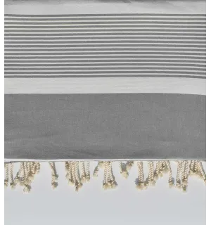 jeté gris Fouta Tunisia - 3