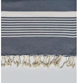 Jeté bleu horizon 2m*2.80m Fouta Tunisia - 1
