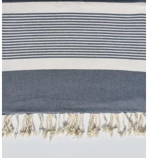 Jeté bleu horizon 2m*2.80m Fouta Tunisia - 1 2