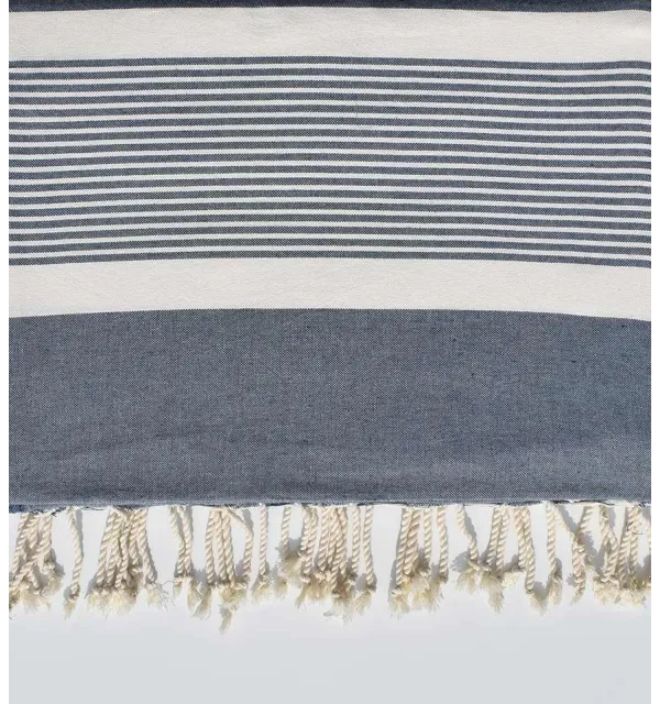 Jeté bleu horizon 2m*2.80m Fouta Tunisia - 2