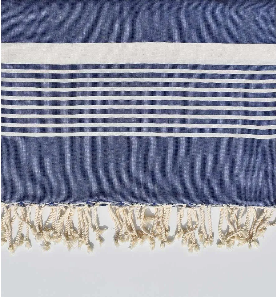 Jeté bleu jean pale 2m*2.80m Fouta Tunisia - 1