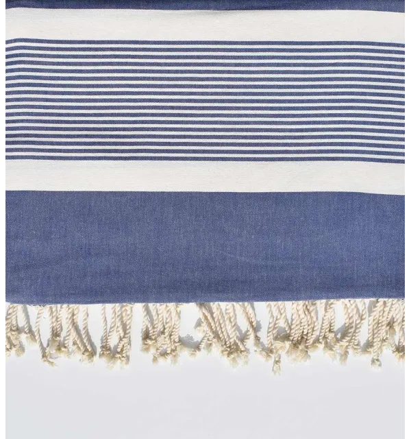 Jeté bleu jean pale 2m*2.80m Fouta Tunisia - 2