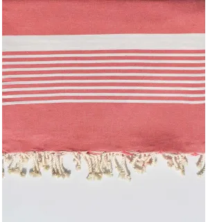 jeté 2m*2.85m couleur incarnat Fouta Tunisia - 1