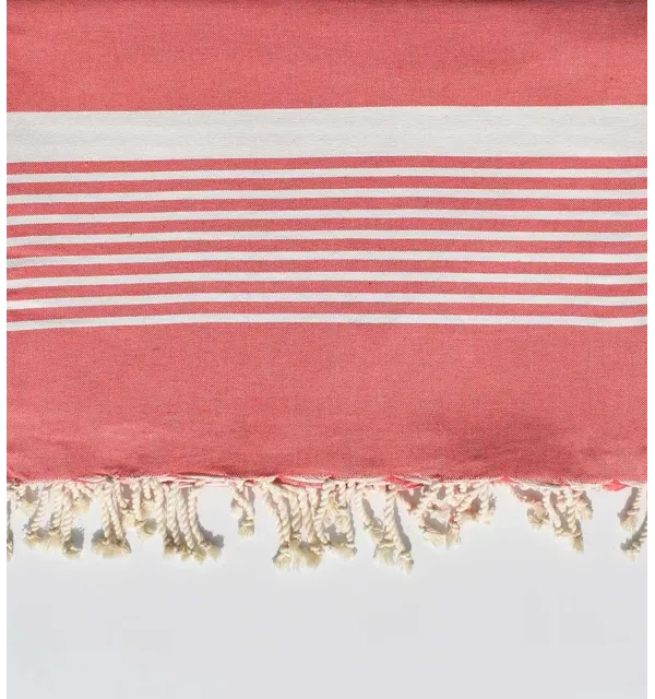 jeté 2m*2.85m couleur incarnat Fouta Tunisia - 1