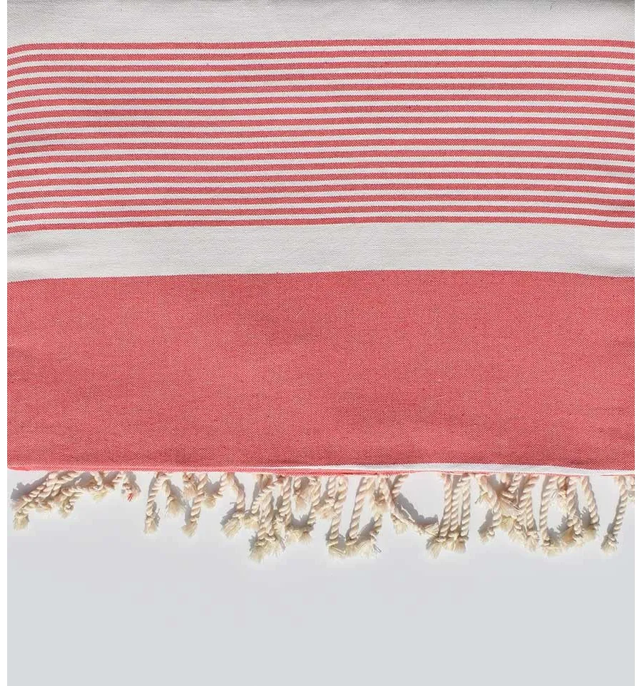 jeté 2m*2.85m couleur incarnat Fouta Tunisia - 2
