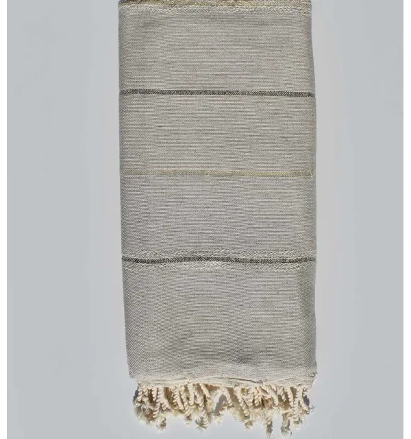 Jeté beige avec lurex doré 2.40m*2.80m - 1