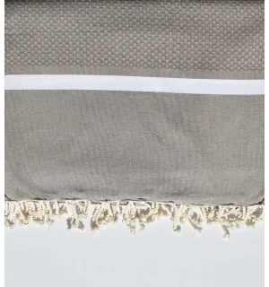 Jeté beige vert kaki 2m*2.80m  - 1