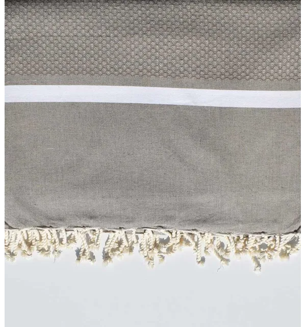 Jeté beige vert kaki 2m*2.80m - 1