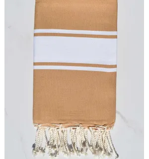 Fouta plate ocre  - 1