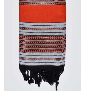 Fouta arabesque orangé Fouta Tunisia - 1