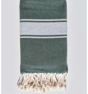 Fouta éponge vert mousse foncé  - 1