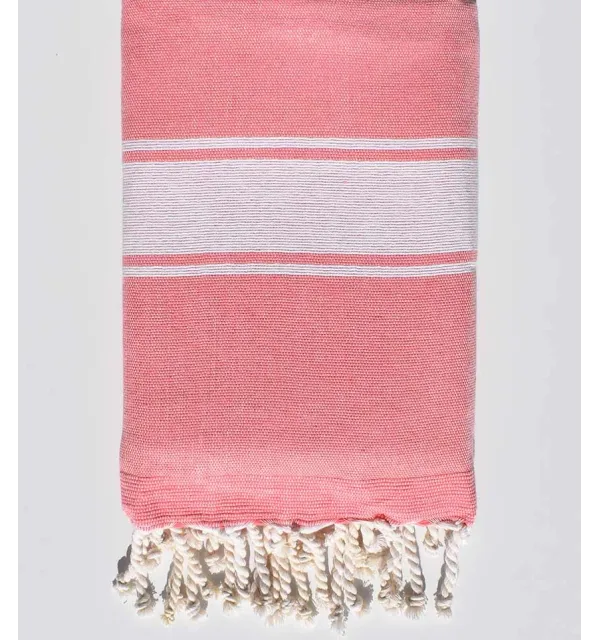 Fouta éponge rose incarnadin - 1